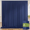 20ftx10ft Wrinkle Free Navy Blue Backdrop Curtains for Parties, 4 Panels 5x10ft Silky Polyester Photo Backdrop Drapes for Wedding Birthday Graduation Photography Background Stand by ENJOYYOURPARTY
