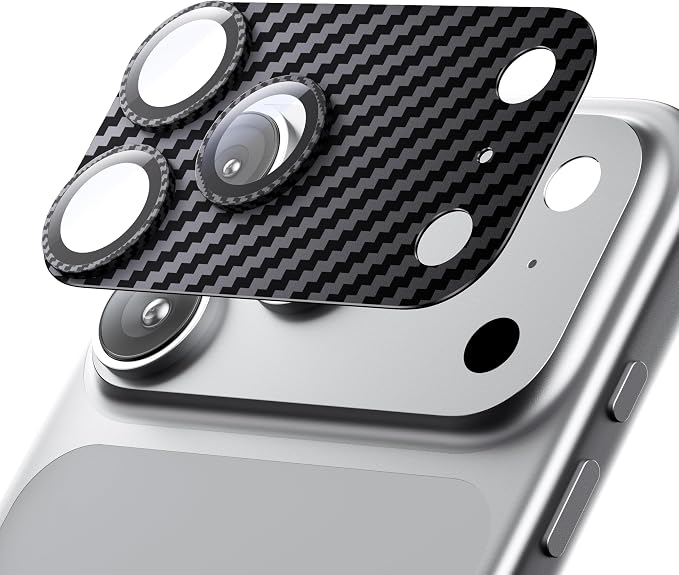 for iPhone 17 Pro Max Camera Lens Protector - 12FT Shatterproof | Military Grade Protection, Strong Adsorption, 9H+ Tempered Glass Camera Screen, Full Protective Cover, Case Friendly by Hoerrye