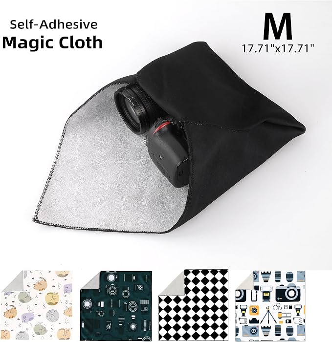 Camera Wrap, Protective Wrap Anti-Scratch Lens pouche, Magic Self-Adhesive Cloth, Universal Storage Cloth for DSLR, Smartphones, Laptops, electronics,Cosmetic,whatever you need to protect - Image 2