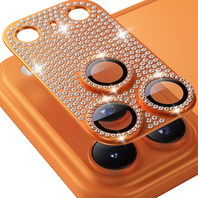 Hoerrye for iPhone 17 Pro Camera Lens Protector - Bling Diamond | Military Grade Protection, Keep Lens Original Design, 9H Tempered Glass Camera Cover Screen Protector by Hoerrye