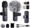 Mini Microphone for iphone Android Phone Tablet ipad PC, Usb C Wireless Lavalier Mic for Video Recording Vlogging Youtube Tiktok Podcast Interview content creators, Tiny Microphones Clip on Mics Black by Unknown