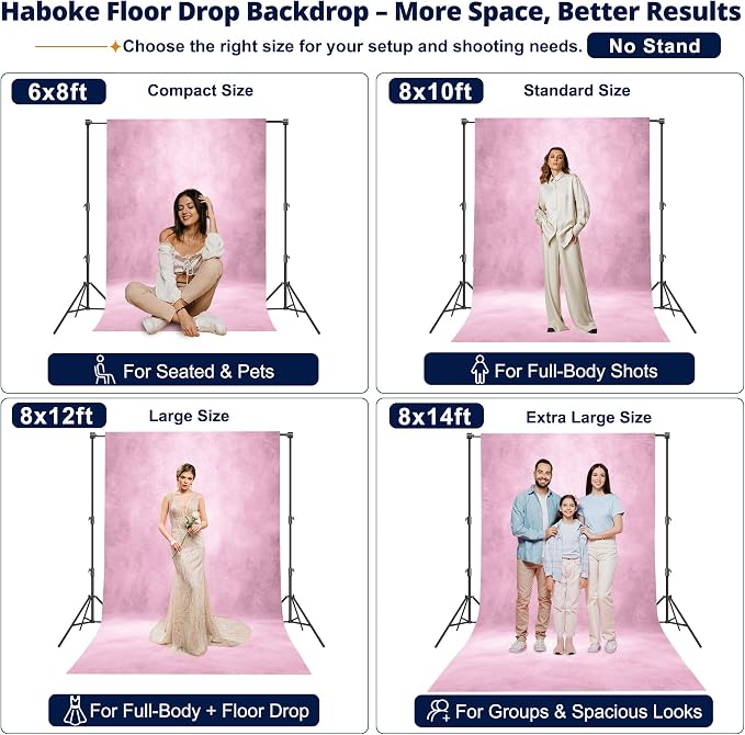 Abstract Photography Backdrop for Photoshoot 8x12ft,Light Pink,No Stand | Professional,Polyester Fabric,Roller Pocket on Top,Vintage Portrait Photo Props Booth Background,Photoshoot Studio - Image 3