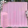 50 ft x 10 ft Wrinkle Free Pink Backdrop Curtain Panels, Polyester Photography Backdrop Drapes, Wedding Party Home Decoration Supplies by Outpain