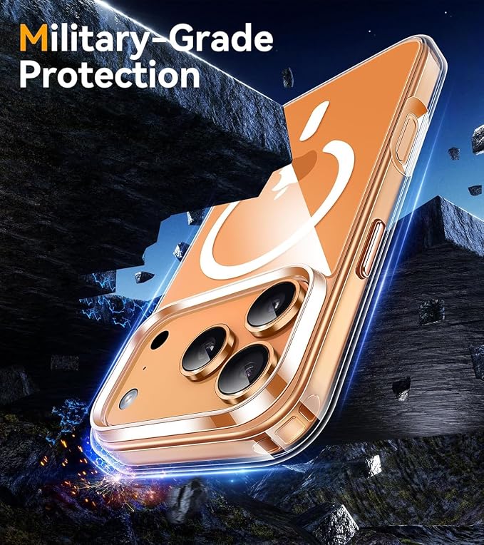 for iPhone 17 Pro Case Clear,Magnetic iPhone 17Pro Case with Screen Protector & Camera Protector [Compatible with MagSafe], Shockproof TPU Cover for iPhone Pro 17 Phone Cases-Transparent - Image 7