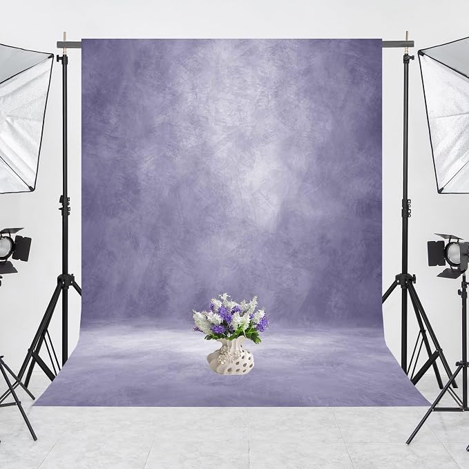 Abstract Photography Backdrop for Photoshoot 6x8ft,Light Purple,No Stand | Professional,Polyester Fabric,Roller Pocket on Top,Vintage Portrait Photo Props Booth Background,Photoshoot Studio - Image 3