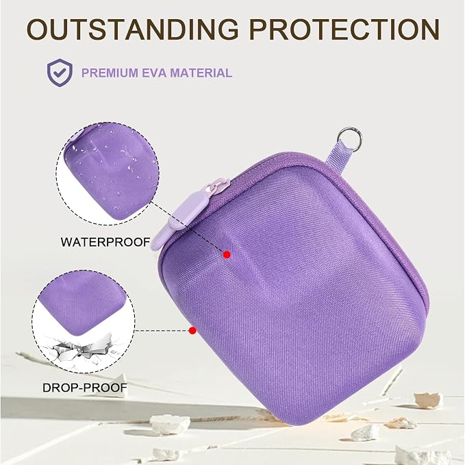 Camera Case for Polaroid Go/Go Gen2/3 Instant Print Camera, Purple | Hard Case for Polaroid Go, Travel Storage Bag, with 5 Go Magnetic Picture Frames, Handle Strap, Robust Protection, No Camera - Image 4