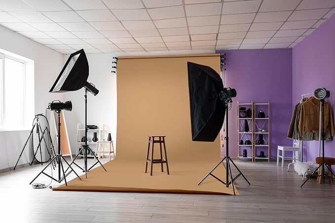 Denny Mfg Seamless Paper Backdrop for Photoshoot, Khaki, 53 in x 36 ft | Backdrop Roll, Matte Finish for Portraits, Product Photos and Video Shoots, Includes Free Roll Gaffer Tape (2 in x 13 ft) - Image 8