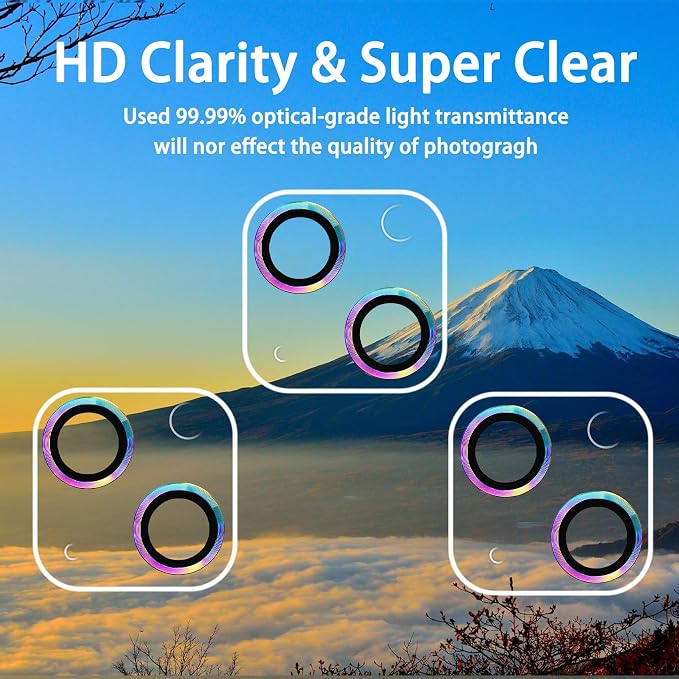 Dengduoduo 3 Pack Tempered Glass Camera Lens Protector for iPhone 15 6.1" & for iPhone 15 Plus 6.7", Ultra HD, 9H Hardness, Anti-Scratch, Case Friendly, Easy to Install [No Affect on Night Shots] - Image 3