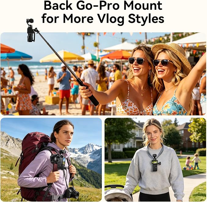 AMAZEAR Magnetic Mount Stand Compatible with DJI Osmo Pocket 4P/4/3/Xtra Muse, Pocket4 Accessories Adapter Clamp Magnet Suction Case Holder on Desktop/Vertical Surface, 180° Adjustable Handle, Black - Image 5