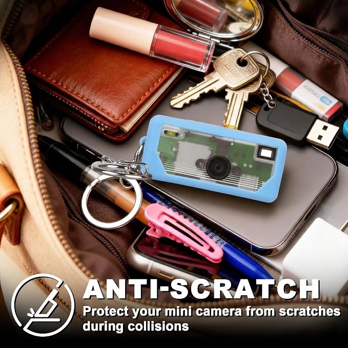 Silicone Case for Kodak CHARMERA Millennium Keychain Mini Digicam Blind Box | Soft Keychain Camera Sleeve, Precise Cutouts, Case-On Charging & SD Card Access, For Collectors & Daily Carry, Blue - Image 6