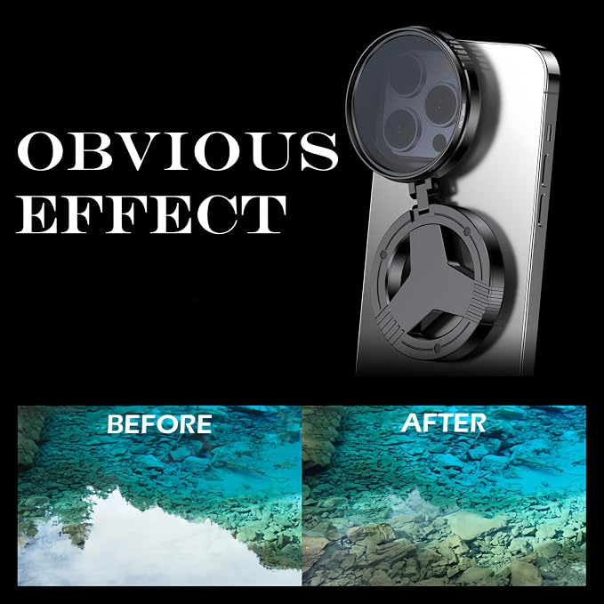 2-in-1 Magnetic CPL & Star Filter Lens, New Magnetic Cellphone Lens 52mm Universal Phone Lens CPL Polarizer Filter, Magnetic Lens Filter for Phones Improve Shooting Effects (Star Filter Lens 1Pcs) - Image 7