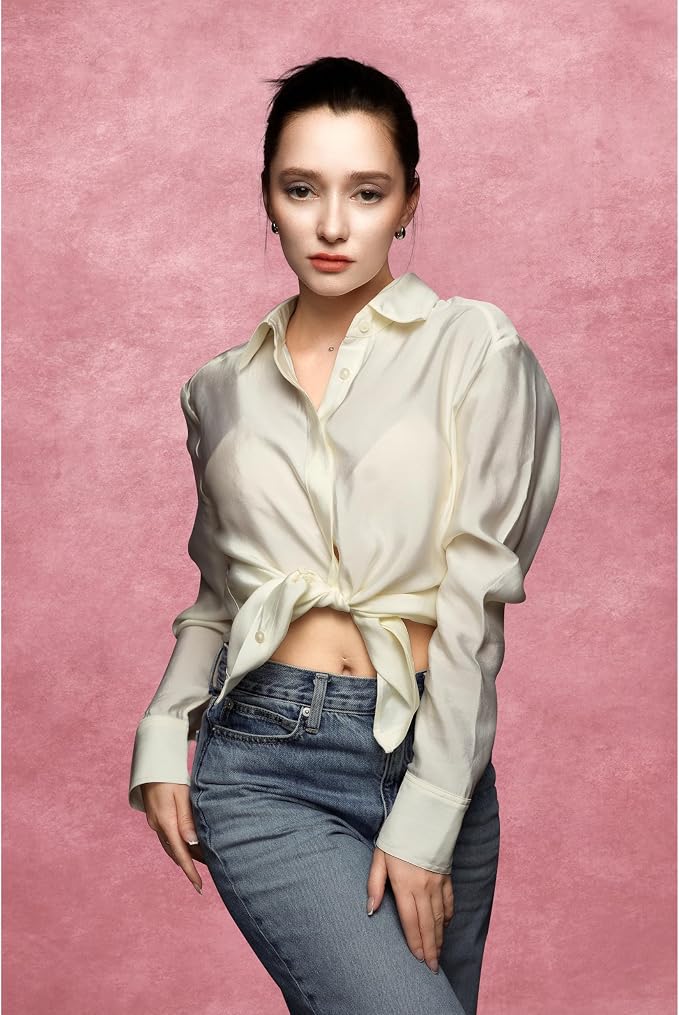 UrcTepics 8x16ft Professional Pink Portrait Backdrop Abstract Textured Backdrops for Photography Rose Romantic Headshot Backdrop - Image 3