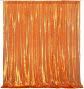Poise3EHome 6FT x 8FT Orange Sequin Photography Backdrop Curtain for Halloween Party Decoration by Poise3EHome
