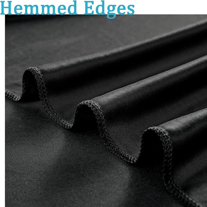 40ftx10ft Wrinkle Free Black Backdrop Curtain for Parties, 8 Panels Silky Polyester Black Photo Backdrop Drapes Back Drop Cloth Draping Fabric for Birthday Wedding Graduation Photography Background - Image 6