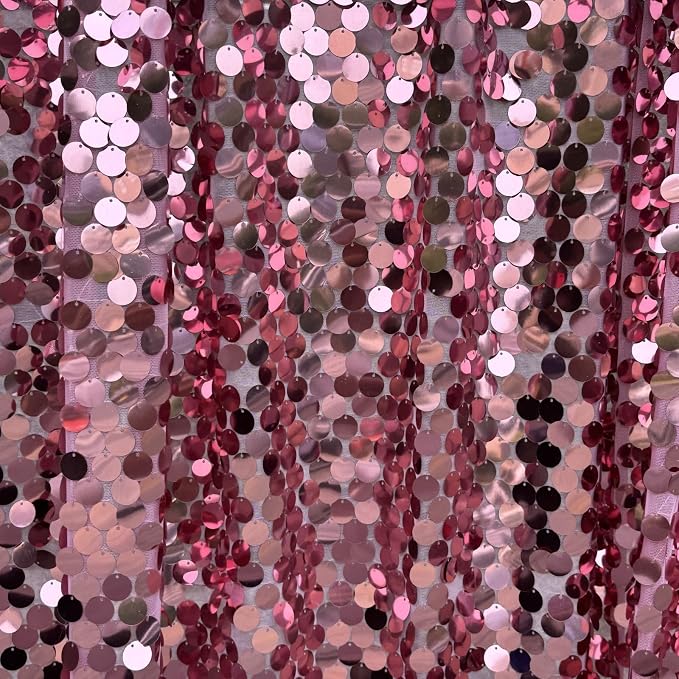 Hot Pink Sequin Backdrop,4 * 10ft Pack of 2 | 18MM Large Sequins, Glitter Sparkle Photography, Party Wedding Birthday, Wall Decor - Image 5