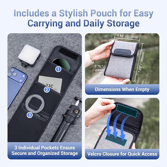 67mm CPL Filter Mount Kit with Magnetic Phone Camera Grip & Storage Pouch for iPhone 17 Air 16 15 14 Pro Max Accessories,Circular Polarizer Polarizing Lens Filter Adapter Set w Cold Shoe & 1/4'' Hole - Image 3