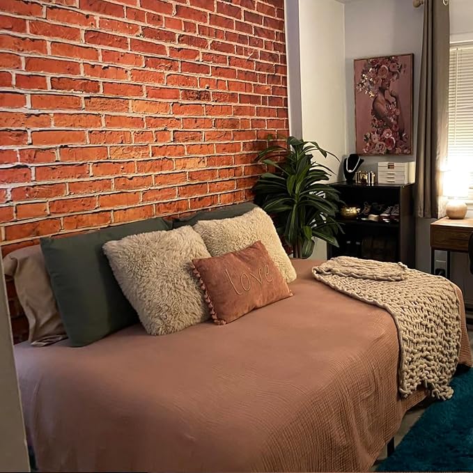 10x6.5 Ft Brick Wall Backdrop Red Brick Photo Backdrop | Background for Halloween Party Christmas Halloween Decoration Photo Booth Prop Banner - Image 2
