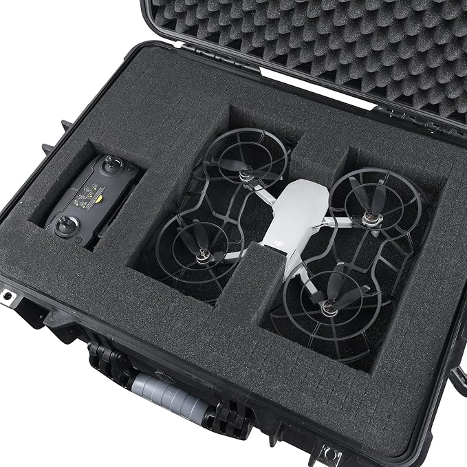 MEIJIA All Weather IP67 Waterproof Hard Camera Case,Hard Protective Case,Hard Case with Customizable Foam,Fit Use of Drones,Camera,Equipments,Pistols(Black,15.98x12.99x6.85inches) (Pack of 2) - Image 7