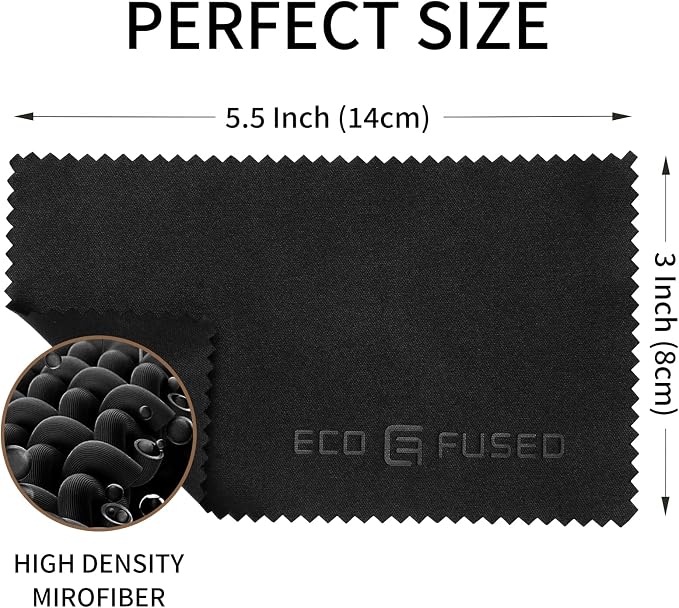 Eco-Fused Microfiber Cleaning Cloths - 50 Pack - (5.5 x 3 inches) for Cleaning Glasses, Spectacles, Camera Lenses, iPad, Tablets, Phones, Smartphones, Laptops, LCD Screens and Other Delicate Surfaces - Image 2