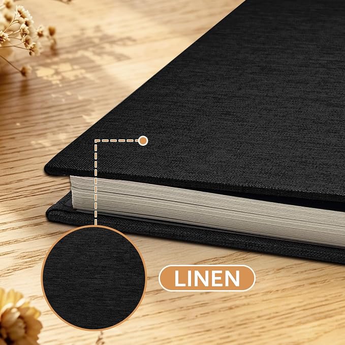 Large Photo Album Self Adhesive Scrapbook Album for 4x6 5x7 8x10 Pictures DIY Photo Book as Scrapbooking Supplies Kits, Birthday Gifts for Women Mom Wedding Baby Family Travel - Image 4