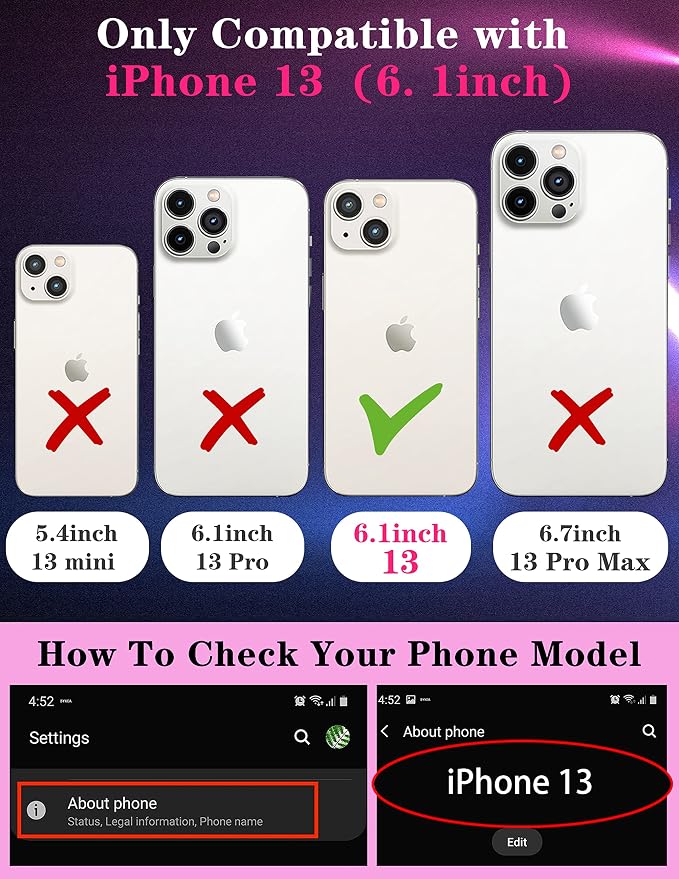 (2in1 for iPhone 13 Case Sun Moon Stars for Women Cute Phone Cover Fashion Golden Star Print Pattern Design with Slide Camera Cover Protective Case for iPhone13 6.1'' - Image 2