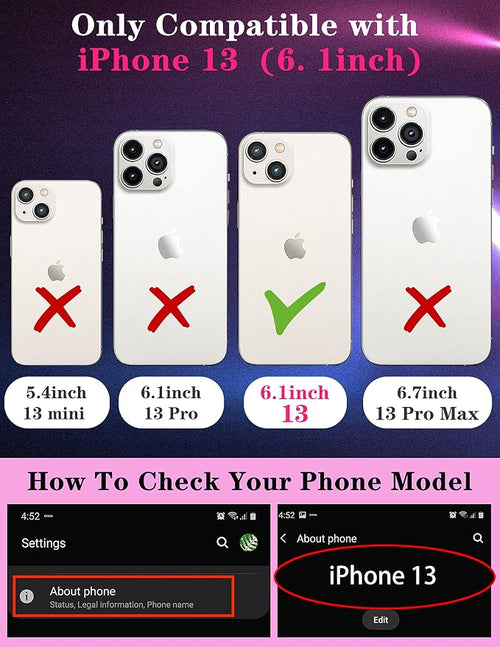 (2in1 for iPhone 13 Case Skeleton Yoga Cute Halloween Phone Cover Funny Skull Design with Slide Camera Cover Protective Black Cool Horror Pattern Teen Cases for iPhone13 6.1'' - Image 2