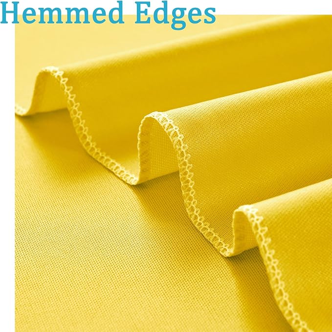 10ft x 10ft Wrinkle Free Yellow Backdrop Curtain for Parties, Polyester Photo Backdrop Drapes 2 Panels 5x10ft for Wedding Birthday Photography Background Baby Shower Decor - Image 4