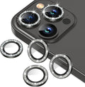 AGVEE 3+3 6 Pack for iPhone 13 Pro & Max Camera Lens Protector Cover | Individual Bling Diamond & Bling Glitter Sparkle Cute Gem Metal Ring, 9H Tempered HD Glass by AGVEE