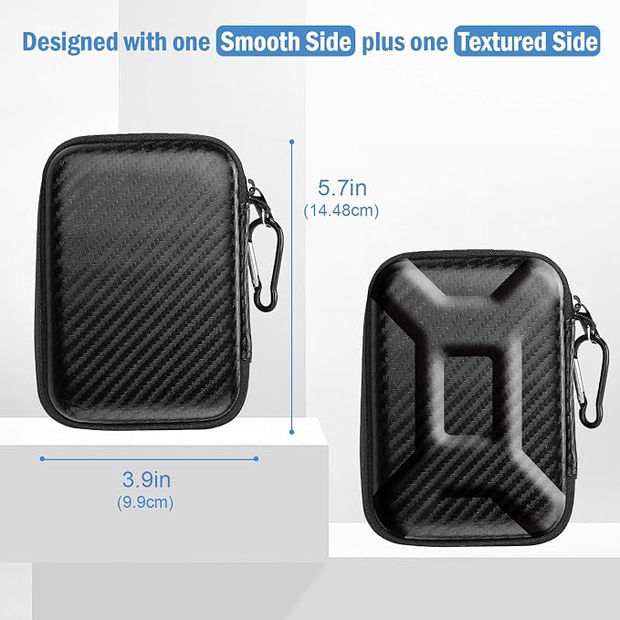 ProCase External Hard Drive Travel Case for 2.5" HDD/SSD -Twill | Fits Seagate Portable, Samsung T9, WD Elements, My Passport, Toshiba Canvio Basics, 1TB-5TB Drives, USB 3.0 HDD/SSD Storage - Image 6