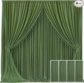 4 Panels Valley Green Backdrop Curtain for Parties Wrinkle Free Dark Green Photo Curtains Backdrop Drapes Fabric Decoration for Baby Shower Birthday Party Photography 20ft(W) x 10ft(H) by Tao-GePartyDecorations