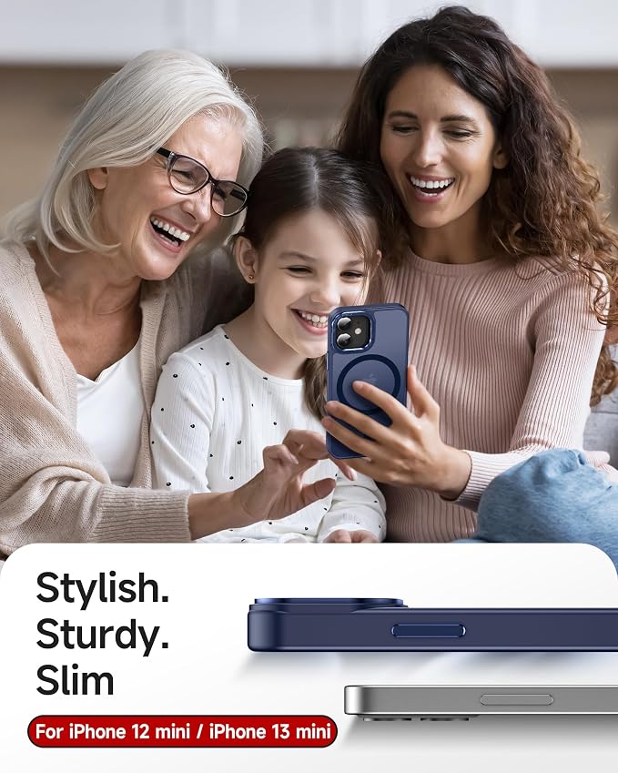 LeYi for iPhone-13 Mini Case/iPhone-12 Mini Phone Cases:[ Screen Protector X2+ Camera Cover X2] Compatible with Magsafe i iphone12 12mini Slim Protective Magnetic Funda para iphone13 13mini, Blue - Image 6