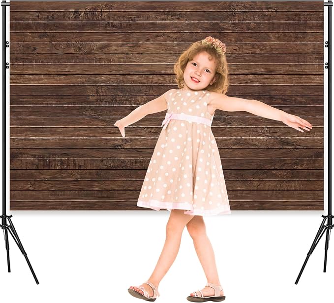 10x6.5 Ft Brown Wall Backdrop，Large Polyester Fabric Brown Wall Backdrop Photo Backdrops Background for Halloween Party Christmas Halloween Decoration Photo Booth Prop Banner - Image 4