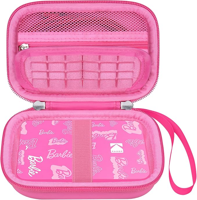 Elonbo Case for Kodak x Barbie Instant Smartphone Portable Photo Printer | Kodak x Barbie Portable Mini Color Wireless Mobile Printer Hard Travel Bag, Instant Picture Printer Storage Holder, Pink by Elonbo