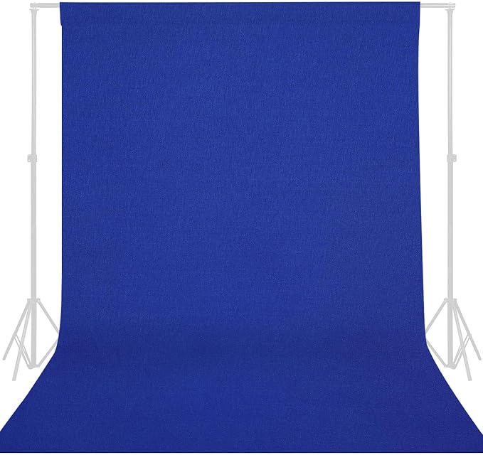 GFCC 6FTx9FT Royal Blue Backdrop Background for Photography Photoshoot | Non-Reflective, Polyester Curtain, Easy Hang, Multipurpose Screen for Studio Photo Booth, Video Recording, Portrait, Party by GFCC
