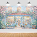 7X5ft A New Chapter Begins Backdrop Bridal Shower Blue Floral Book Shop Wedding Engagement Photography Background Bridal Shower Party Decoration Supplies Cake Table Photo Booth Studio Props by JAWO