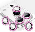AGVEE 3+3 6 Pack for iPhone 17 Pro & Max Camera Lens Protector Cover | Individual Bling Diamond & Bling Glitter Sparkle Cute Gem Metal Ring, 9H Tempered HD Glass by AGVEE