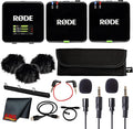 Rode Wireless GO III (Gen 3) Dual Channel Mic System | Compact 2.4GHz, 32-Bit Float Recording, Wireless Microphone for Cameras, Smartphones & Lavalier Use + 2X Lavalier Omnidirectional Condenser Mics by R%C3%98DE
