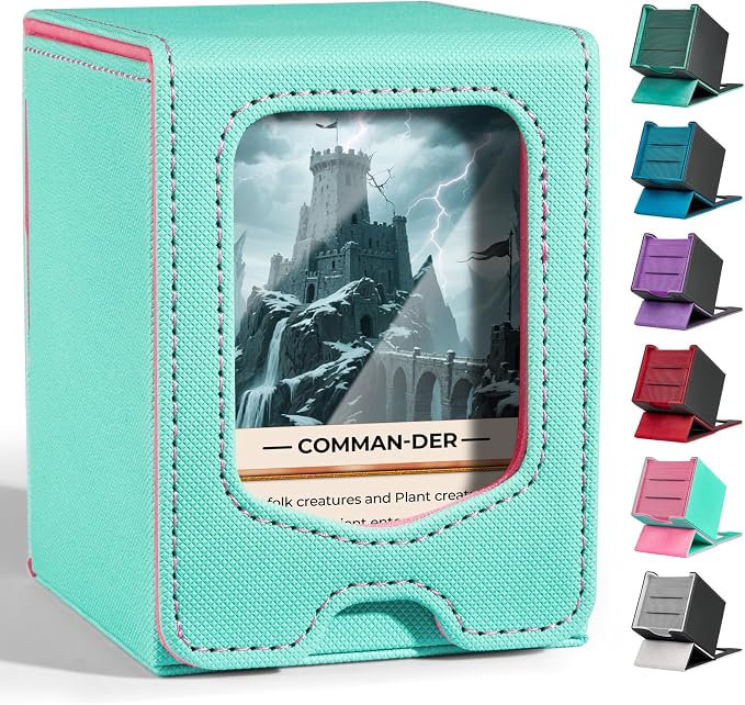 Fabmaker Deck Box Compatible with MTG Commander,Comman-der Deck Box Storage | Trading Card Storage Box with Comman-der, Fits 100 Double-Sleeved Cards, Card Box Compatible with Magic the Gathering by Fabmaker