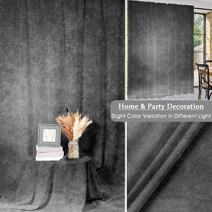 8x10 ft Vintage Grey Photo Backdrop,Classic Abstract Texture Gray Black Photography Background,Screen for Professional Studio Portraits,Headshots,Video,Product Shoot,and Party Events - Image 7