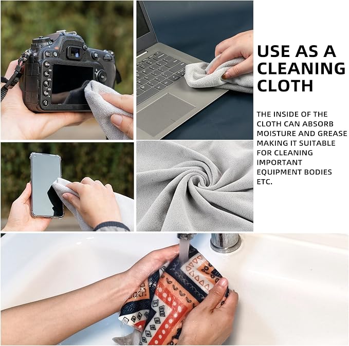 Camera Wrap, Protective Wrap Anti-Scratch Lens pouche, Magic Self-Adhesive Cloth, Universal Storage Cloth for DSLR, Smartphones, Laptops, electronics,Cosmetic,whatever you need to protect - Image 6