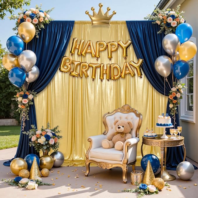 10x10FT Gold Sequin Backdrop Curtain for Party - 2 Panels 5x10FT Wrinkle-Free Shimmer Drapes for Birthday, Wedding, Christmas, Decorations & Photography - Image 7