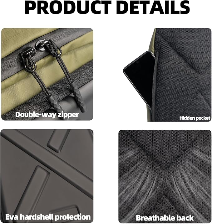 Besnfoto Camera Hardshell Case Crossbody Camera Sling Bag Small Waterproof Photography Bag for Mirrorless and DSLR Cameras - Image 5