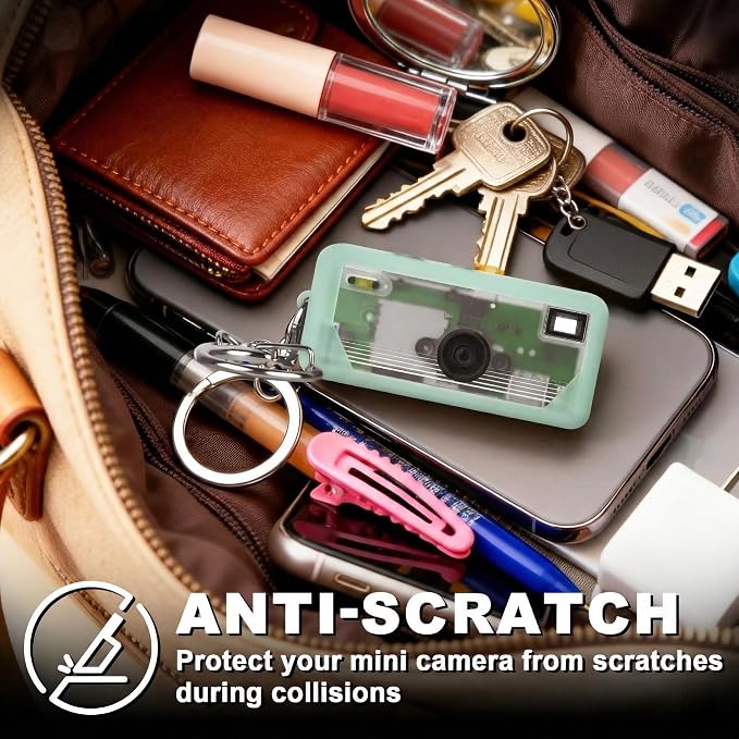 Silicone Case for Kodak CHARMERA Millennium Keychain Mini Digicam Blind Box | Soft Keychain Camera Sleeve, Precise Cutouts, For Collectors & Daily Carry, Light Green - Image 5