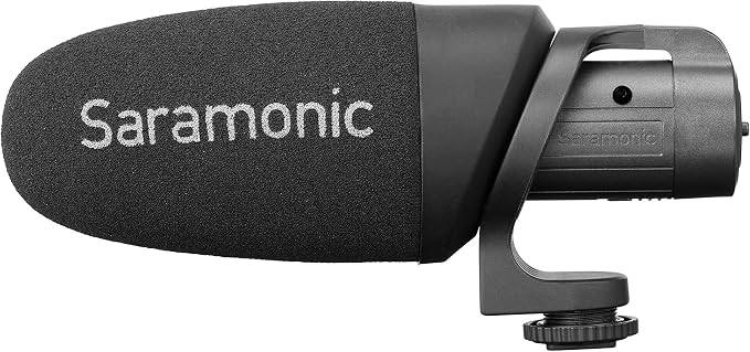 Saramonic CamMic+ | AA-Powered Shotgun Mic for DSLR, Mirrorless, Video Cams, Smartphones & Tablets | Shockmount, TRS Cable, The output cable of the, Video Cams, Windscreen for Protection from Weather and Dust, Mirrorless - Image 3