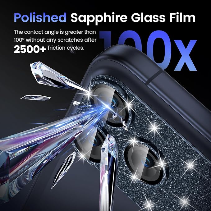 Tensea for iPhone 17 Pro Camera Lens Protector Bling | Metal Aluminum Alloy Tempered Glass Cover Camera Screen Protector Accessories, Case Friendly - Image 6