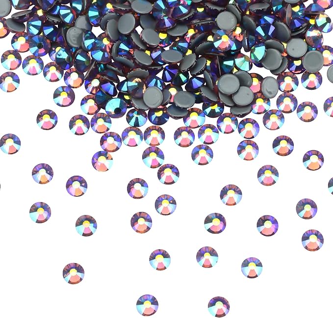 Jollin Hotfix Rhinestones Flatback Crystal Gems 8.4mm SS40, Light Purple AB | 144pcs Hot Fix Crystals Glass Rhinestones for Bedazzling, Crafting, Clothes, Shoes & Accessories DIY Decoration - Image 2