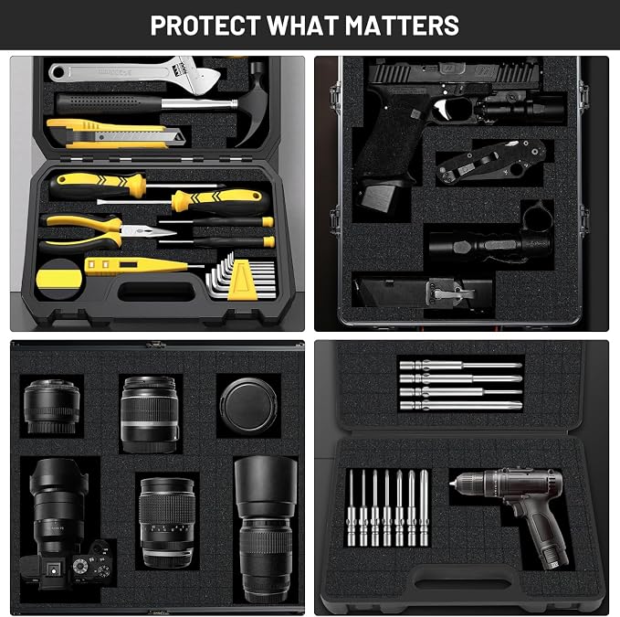 Dual-Thickness Case Foam Insert Kit 4PCS (2PCS 16x12x2" + 2PCS 16x12x0.4") - Pick and Pluck Protective Layer for Tool Drawers, Game Cases & Collectible Organizers - Image 6