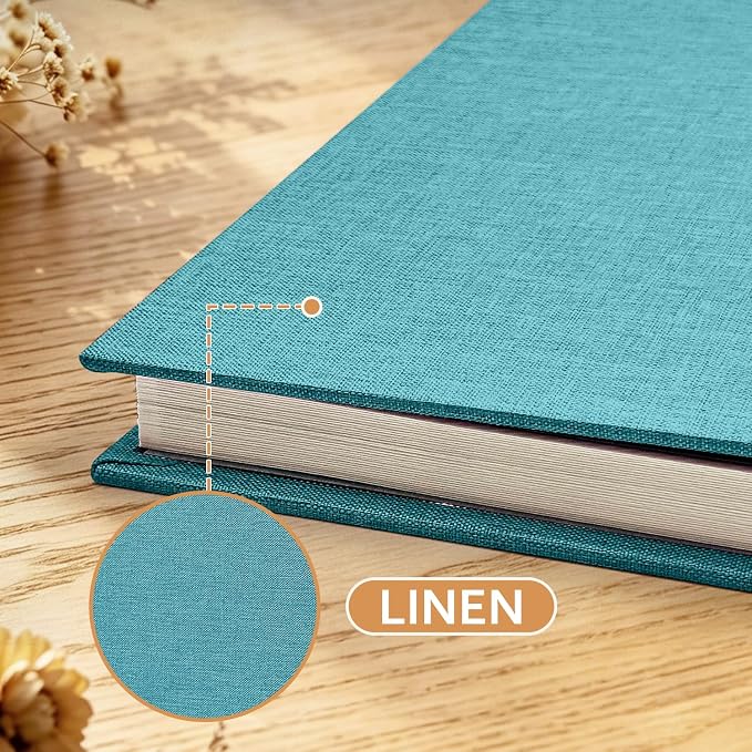 Large Photo Album Self Adhesive, DIY Scrapbook for 4x6 5x7 8x10 Photos, Acid-free, Blue, 40 Pages, for Weddings, Baby, Family, Travel - Image 4