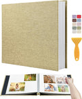 Large Photo Album Self Adhesive Scrapbook Album for 4x6 5x7 8x10 Pictures DIY Photo Book as Scrapbooking Supplies Kits, Birthday Gifts for Women Mom Wedding Baby Family Travel by HenPisen