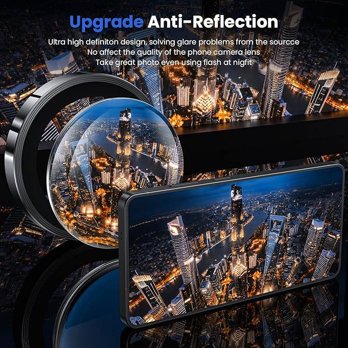 WSKEN for Samsung Galaxy S26 Ultra Camera Lens Protector - Ultra Thin | Case Friendly, 9H Shatterproof Tempered Glass, Anti Scratch Metal Circle, Camera Screen Protector Cover Accessories, Black - Image 3